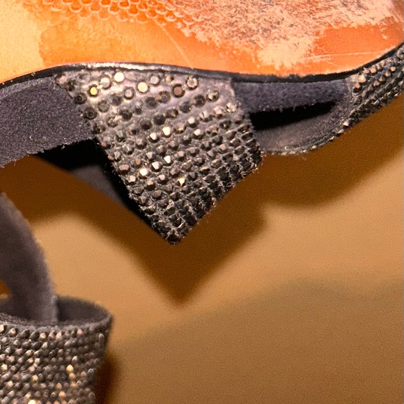 Schultz crystal wrap black suede heels - Picture 10 of 10